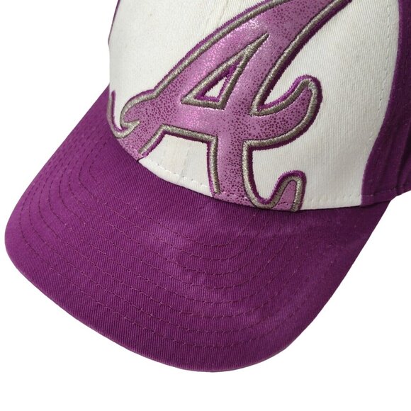 New Era 9Forty MLB Atlanta Braves Baseball Cap Hat Kids Youth One Size FLAW - Picture 8 of 9